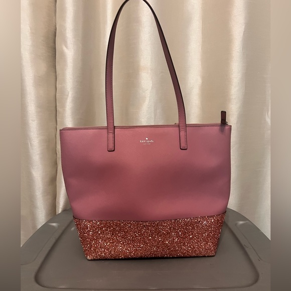 Pink glitter Kate Spade tote - Picture 1 of 6